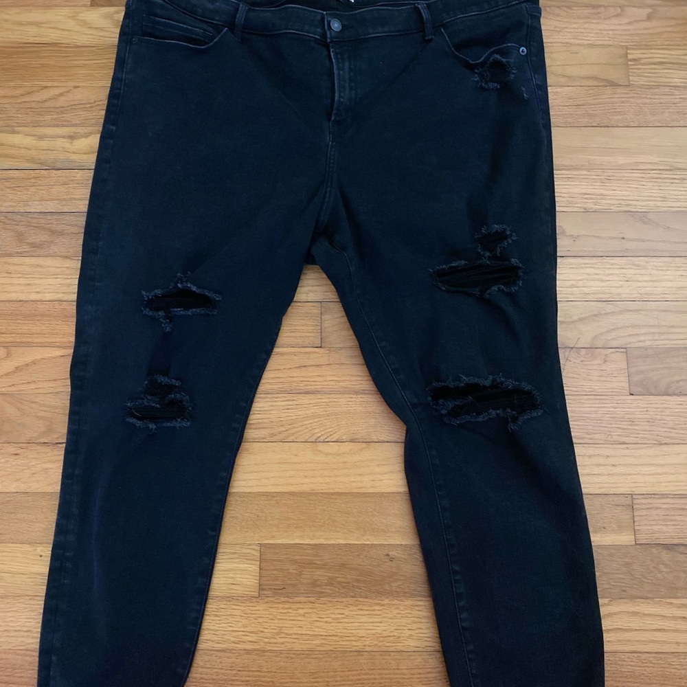 Abercrombie & Fitch Black Skinny Jeans Distressed